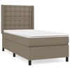 vidaXL Rams&auml;ng med madrass taupe 90x200 cm tyg