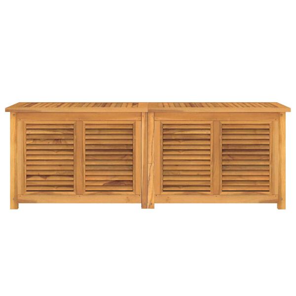 vidaXL Tr&auml;dg&aring;rdsl&aring;da med p&aring;se 150x50x55 cm massiv teak