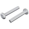 vidaXL L&aring;gskruv Enf&auml;rgad 2 st Silver M6 x 35 mm St&aring;l