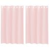 vidaXL Voile gardiner med genomf&ouml;ringar 2 st ljusrosa 140x175 cm