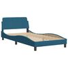 vidaXL Bed with Mattress "Hanko" Blue 100x200 cm Velvet
