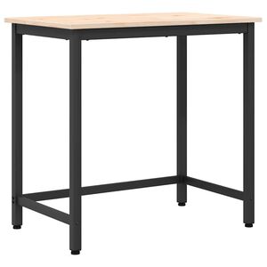 vidaXL bord Naturf&auml;rg 80 x 50 x 77 cm Konstruerat tr&auml; och st&aring;l