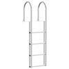 vidaXL 4-stegs bryggstege Silver 45 &times;11,5 &times;162 cm Aluminium
