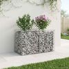 vidaXL Gabion upph&ouml;jd s&auml;ng Silver 100 x 50 x 60 cm Galvaniserat St&aring;l