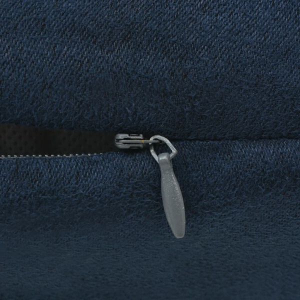 vidaXL Kudd&ouml;verdrag 4 st 50x50 cm polyester mockaimitation marinbl&aring;