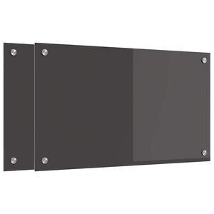 vidaXL K&ouml;ksskydd 2 st M&ouml;rkgr&aring; 70 x 40 cm h&auml;rdat glas