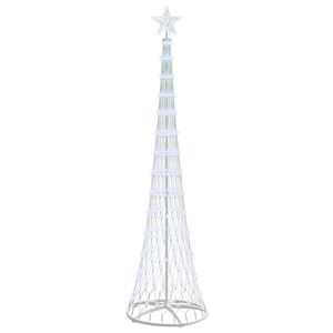 vidaXL LED Julgran Kallvit 250 cm Metall