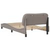 vidaXL Bed Frame without Mattress "Hvar" Taupe 100x200 cm Fabric