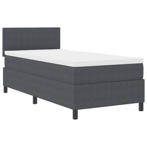 vidaXL B&auml;ddfj&auml;der M&ouml;rkgr&aring; och vit 80 x 200 cm Kordread tyg