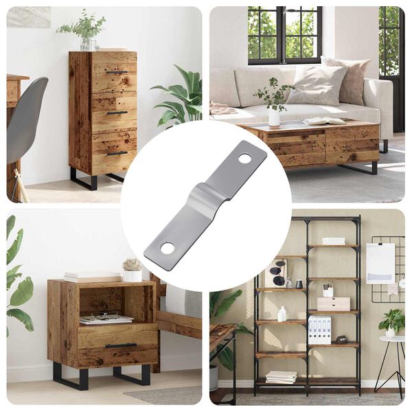 vidaXL Slagspl&aring;t 12 pcs Silver 50 x 10 x 1,2 mm J&auml;rn