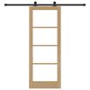 vidaXL Skjutdörr ORKDAL Naturlig och svart 78 x 202 cm