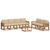 vidaXL Utomhussoffset 8 st Naturlig och Beige