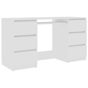 vidaXL Skrivbord vit 140x50x77 cm konstruerat tr&auml;