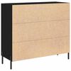 vidaXL Sideboard Svart Ek 90 x 34 x 80 cm Konstruerat tr&auml;