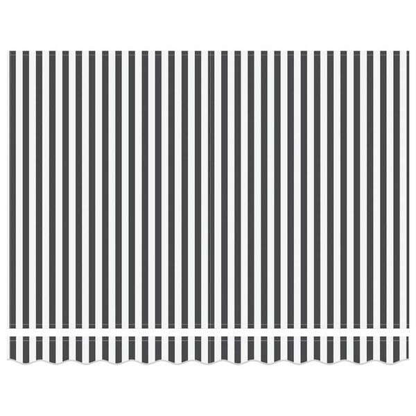 vidaXL Utf&auml;llbar markis Antracit och vitt 300 x 250 cm