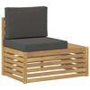 vidaXL Utomhus modulsoffa Vit 91 x 63 x 73 cm Massivt Akaciatr&auml;