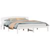 vidaXL S&auml;ngram med huvudgavel Vit 200 x 200 cm Massiv furu