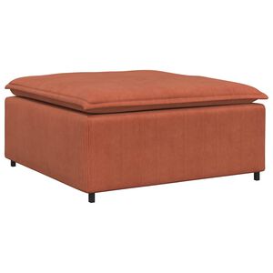 vidaXL Modul&auml;r soffa fotpallsmodul r&ouml;d orange 100x100x48 cm
