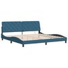 vidaXL Bed Frame with LED without Mattress Blue 200x200 cm Velvet