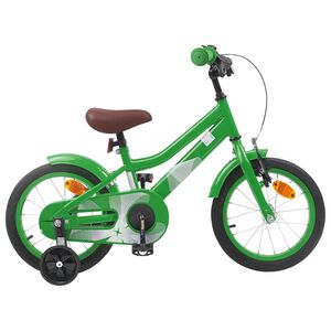 vidaXL Barncykel 14 Tum fr&aring;n 3-5 &aring;r gammal Gr&ouml;n