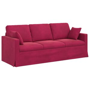 vidaXL Soffa Vinr&ouml;d 198 x 78 x 80 cm Sammet