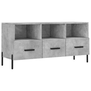 vidaXL Tv-b&auml;nk betonggr&aring; 102x36x50 cm konstruerat tr&auml;