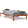 vidaXL S&auml;ngram utan madrass vaxad brun 90x190 cm massiv furu