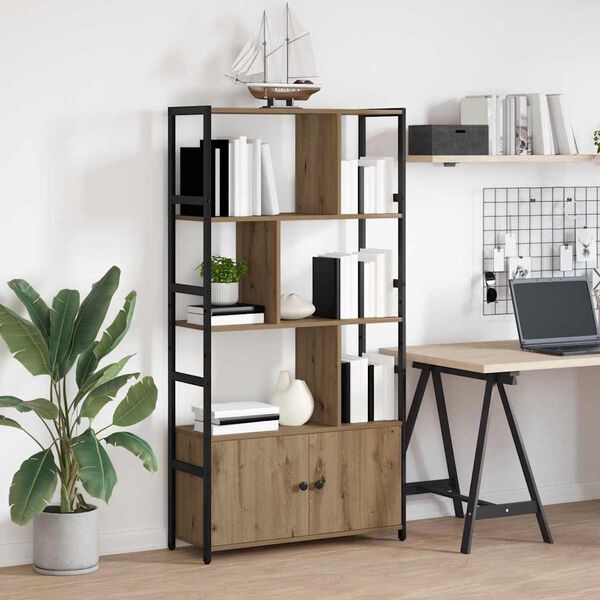 vidaXL Hyllsystem Artisan Ek 80 x 30 x 155,5 cm Konstruerat tr&auml;