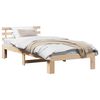 vidaXL S&auml;ngram med huvudgavel Naturf&auml;rg 80 x 200 cm Massiv furu