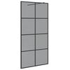 vidaXL Walk-in Duschv&auml;gg Svart 100 x 195 cm h&auml;rdat glas