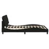 vidaXL Bed Frame without Mattress Black 140x200 cm Fabric