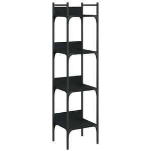 vidaXL Bokhylla 4 hyllplan svart 35x30x138,5 cm konstruerat tr&auml;