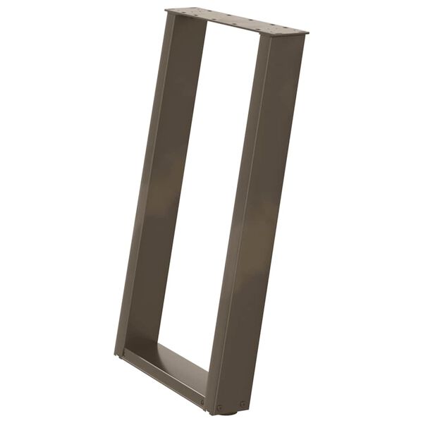 vidaXL Matbordsben U-formade 2 st naturst&aring;l 60x(72-73) cm st&aring;l