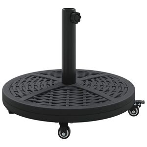 vidaXL Parasollfot 15.2 kg Svart J&auml;rn Cirkul&auml;r