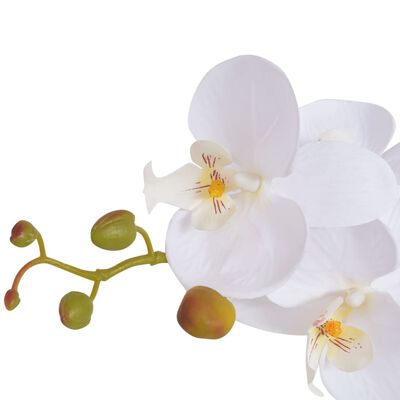 vidaXL Konstväxt Orkidé med kruka 75 cm vit