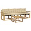 vidaXL Utomhussoffset 5 st Vit och Beige