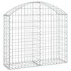 vidaXL Gabion b&aring;gformad 100x30x80/100 cm galvaniserat j&auml;rn