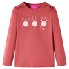 T-shirt med l&aring;nga &auml;rmar f&ouml;r barn ljus rosa 116