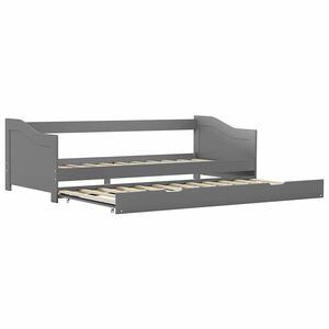 vidaXL B&auml;ddsoffa ram utan madrass gr&aring; 90x200 cm