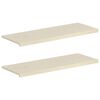vidaXL F&ouml;nsterbr&auml;dor 2 st Vit 110 x 40 x 2 cm Massivt Ektr&auml;