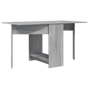 vidaXL Matbord 138 x 70 x 73,5 cm Konstruerat tr&auml; Gr&aring; Sonoma