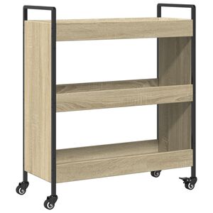 vidaXL K&ouml;ksvagn sonoma-ek 70x30x82 cm konstruerat tr&auml;