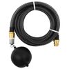 vidaXL Sugslang med kopplingar m&auml;ssing svart 1,1" 10 m PVC