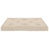 vidaXL Dyna till pallsoffa beige 73x40x7 cm bomull