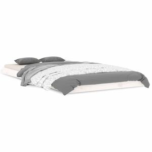 vidaXL S&auml;ngram vit 100x200 cm massiv furu