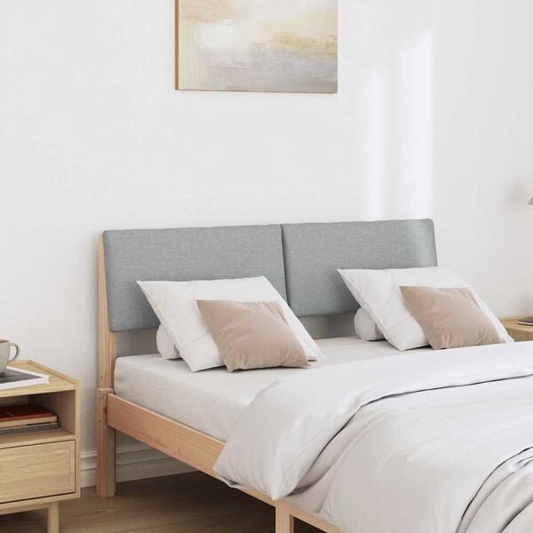 vidaXL Kl&auml;dd s&auml;nggavel Ljusgr&aring; 120 cm Massiv furu