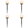 vidaXL Utomhus solcellslampor med markspik 4 pcs Varmvit 38,5 cm ABS