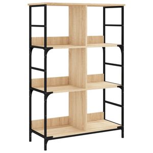 vidaXL Bokhylla sonoma-ek 78,5x33x117,5 cm konstruerat tr&auml;