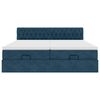 vidaXL Ottoman s&auml;ngram med madrasser m&ouml;rkbl&aring; 160x200 cm sammet