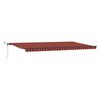 vidaXL Utdragbar markis orange och brun 600 &times; 350 cm Polyester